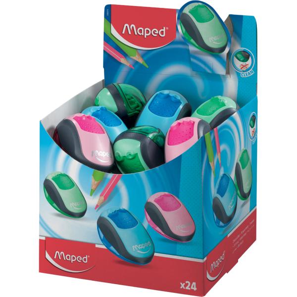 Doppel-Spitzdose Clean, farbig sortiert, 24er Display Maped 030211 (3154140302115)