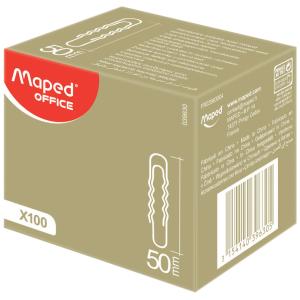 Aktenklammern, vernickelt, 77 mm, gewellt Maped 039640 (3154140396404)