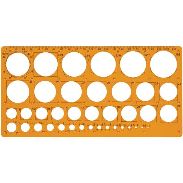 Kreisschablone, 1 - 35 mm, 39 Kreise Maped 277620 (3154142776204)