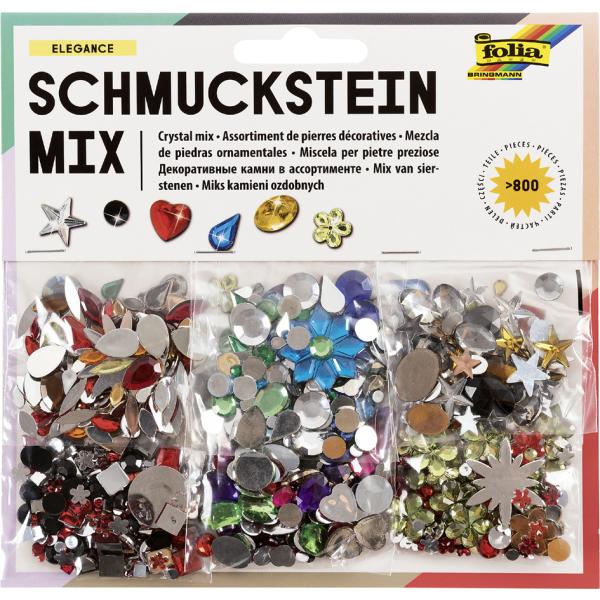 Schmucksteine-Set ELEGANCE, über 800 Teile, sortiert folia 12519 (4001868047196)