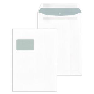 Versandtaschen C4 m. Fenster Inndendruck selbstklebend 100 g qm weiß 250 Stück MAILMEDIA 30005518 (4003928383350)