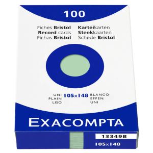 Karteikarten, DIN A6, blanko, weiß EXACOMPTA 13309E (3130630133094)