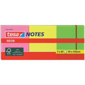 Neon Notes Haftnotizen, 40 x 50 mm, 3-farbig tesa 56001-00000-00 (4042448812483)
