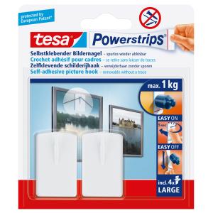Powerstrips Bilder-Nagel, weiß, Haltekraft: max. 1 kg tesa 58031-00020-20 (4042448105707)