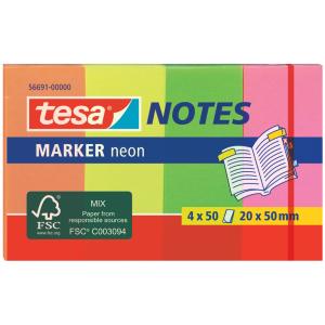 Marker Notes Haftmarker, Neonfarben, 50 x 20 mm tesa 56691-00000-00 (4042448026897)