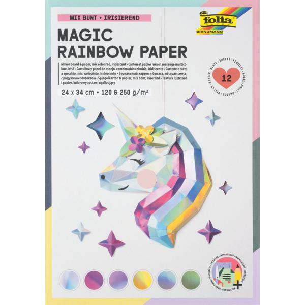 Regenbogen-Papier Block MAGIC RAINBOW, 240 x 340 mm folia 12049 (4001868125993)