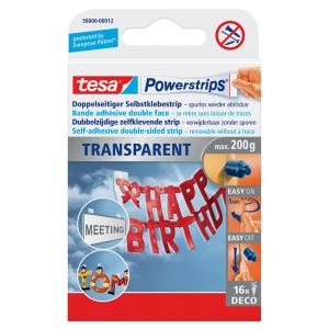 Powerstrips DECO, transparent, Haltekraft: max. 0, 2 kg tesa 58800-00012-20 (4042448103895)