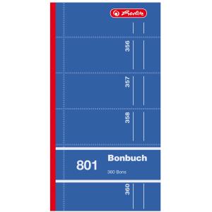 Formularbuch 'Bonbuch 801', 90 x 198 mm, sortiert herlitz 891614 (4008110891613)