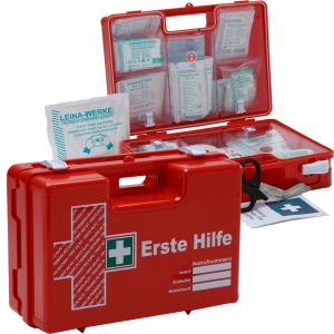 LEINA Erste-Hilfe-Koffer SAN, Inhalt DIN 13169, orange REF 21035 (4011166210352)