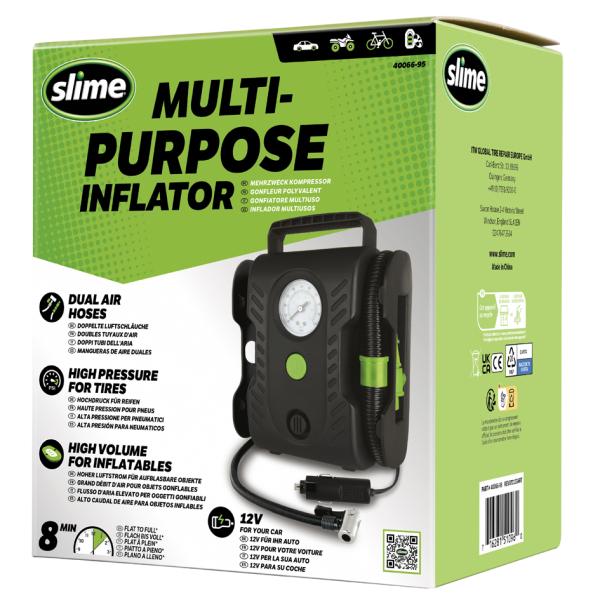 Slime Multi-Purpose Tyre Kompressor, mit Manometer 40066 (0716281510960)