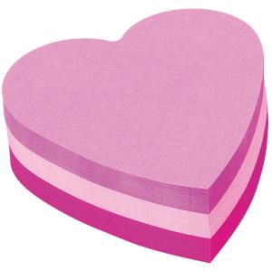 Haftnotiz-Würfel, 70 x 70 mm, Herz-Form, 3-farbig Post-it 2007H (3134375349864)