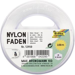Nylonfaden auf Spule, 0, 5 mm x 100 m, transparent folia 12950 (4001868042290)