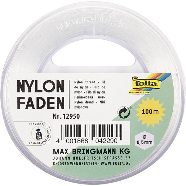 Nylonfaden auf Spule, 0, 5 mm x 100 m, transparent folia 12950 (4001868042290)