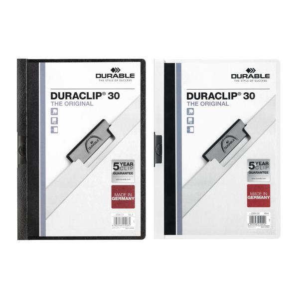 Klemmhefter DURACLIP ORIGINAL 30, DIN A4, weiß DURABLE 2227-02 (4005546203706)