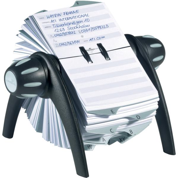 Adresskartei TELINDEX flip, schwarz / grau DURABLE 2416-01 (4005546206349)