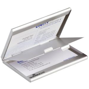 Visitenkarten-Etui BUSINESS CARD BOX DUO, mattsilber DURABLE 2433-23 (4005546207704)