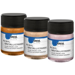 Acryl-Metallicfarbe, goldbronze, 50 ml KREUL 77583 (4000798114558)