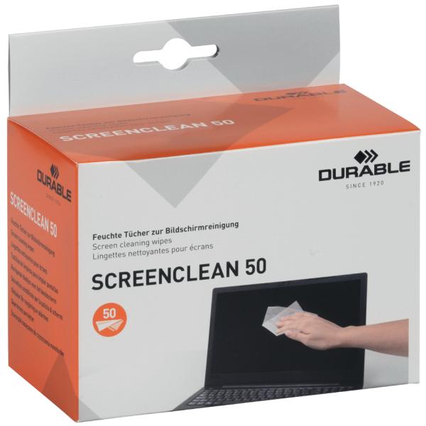 Bildschirm-Reinigungstücher SCREENCLEAN 50 DURABLE 5787-02 (4005546503424)