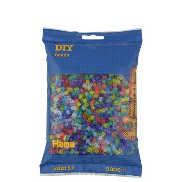 midi 'Glittermix', 3.000er Beutel Hama Bügelperlen 201-54 (0028178201548)