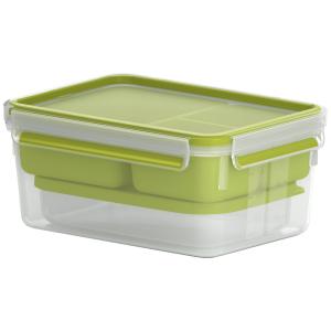 XL Lunchbox CLIP & GO, 2, 3 Liter, transparent / grün emsa 3110600385 (4009049529530)