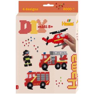 midi 'Feuerwehr', Geschenkpackung Hama Bügelperlen 3441 (0028178034412)