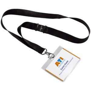 Namensschild, mit Textilband 20, 90 x 60 mm, schwarz DURABLE 8600-01 (4005546801506)