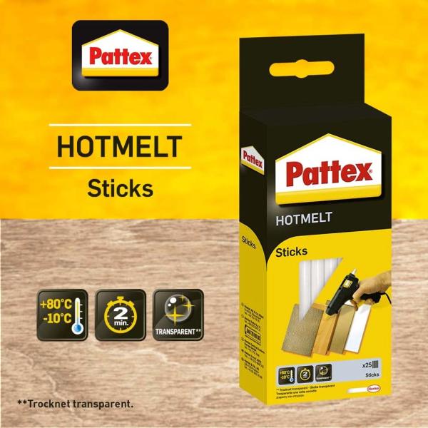 Heißklebepatrone HOT STICKS, rund, 500 g, transparent Pattex PTK56 (4015000092296)