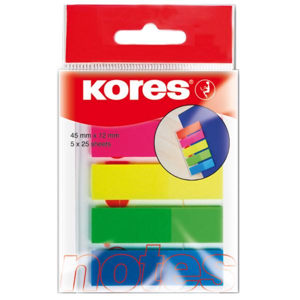Pagemarker - Folie, 12 x 45 mm, Neonfarben Kores N45105 (9023800451057)