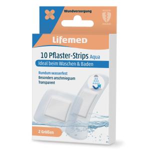 Pflaster-Strips 'Aqua', transparent, 10er Lifemed 99000 (4251594200543)