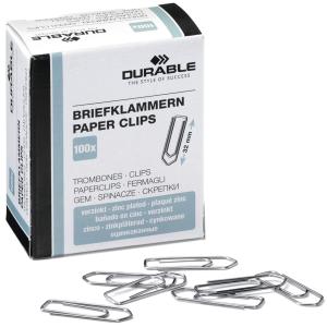 Büroklammern, verzinkt, spitz, 26 mm DURABLE 1207-25 (4005546102030)
