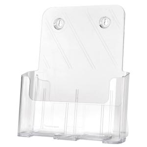 Prospekthalter, schräg, 1/ 3 DIN A4 hoch, glasklar deflecto LHPT411 (5055425906760)