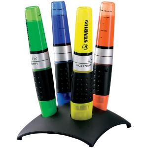 Textmarker LUMINATOR, 4er Kunststoff-Tischset STABILO 7104-2 (4006381176583)
