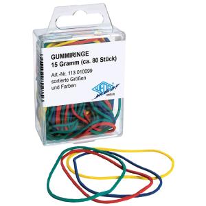 Gummiringe, farbig sortiert, Größen-Mix WEDO 113 010099 (4003801802756)