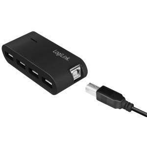 USB 2.0 Hub mit Netzteil, 4 Port, schwarz LogiLink UA0085 (4260113570883)