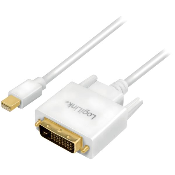 Mini DisplayPort - DVI Adapterkabel, weiß, 1, 8 m LogiLink CV0137 (4052792052985)