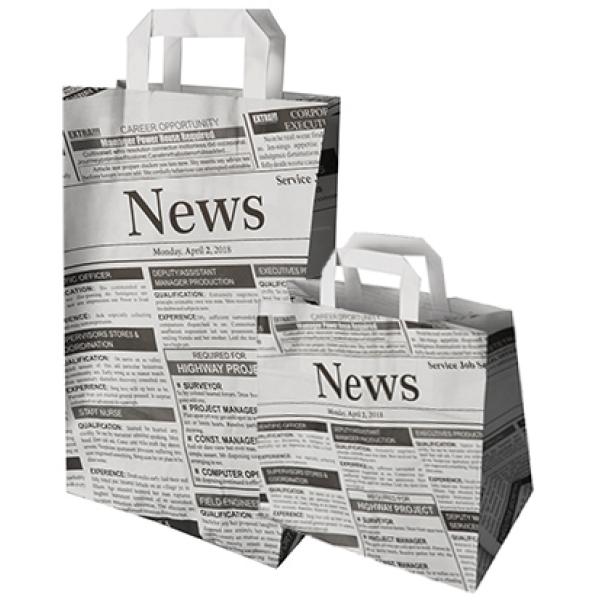 Tragetasche 'Newsprint', 220 x 100 x 360 mm PAPSTAR 87054 (4002911870549)