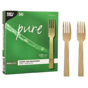 Kuchen- und Snackgabel 'pure', Länge: 145 mm, 50er PAPSTAR 88770 (4002911887707)