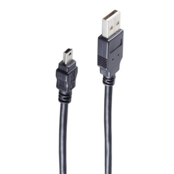 BASIC-S USB 2.0 Mini Kabel, USB-A - 5 Pol USB-B shiverpeaks BS77162 (4017538028402)