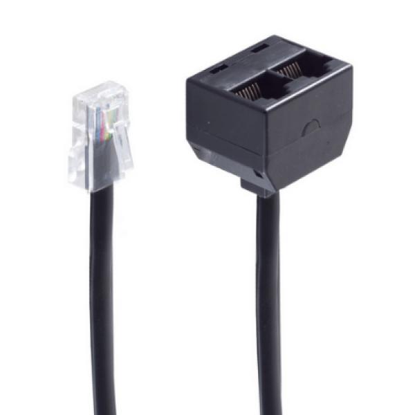 BASIC-S ISDN Y-Adapter, schwarz, 0, 1 m shiverpeaks BS71231-8 (4017538028334)