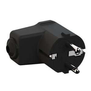 Schutzkontakt Montage-Winkelstecker, schwarz BACHMANN 960.102 (4057298024894)