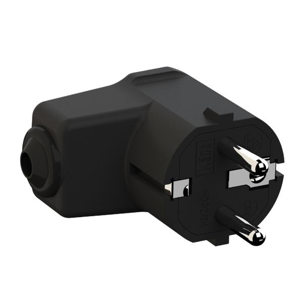 Schutzkontakt Montage-Winkelstecker, weiß BACHMANN 960.202 (4057298024887)