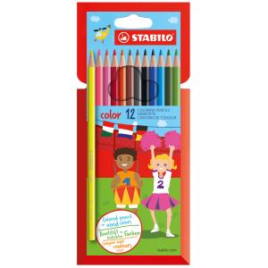 Buntstift color 12er Pack mit 12 verschiedenen Farben inklusive 2 Neonfarben STABILO 1912/77-01 (4006381164474)