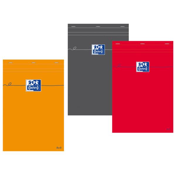 Notizblock, 74 x 105 mm, kariert, 80 Blatt, orange Oxford 100106275 (3020121062753)