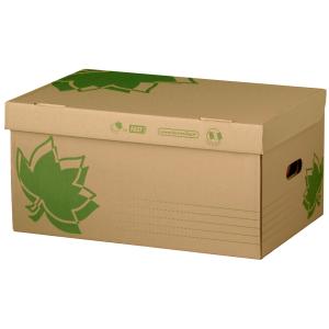 NATURE LINE Archiv-Klappdeckelbox, braune Wellpappe FAST 100725910 (3334384895004)