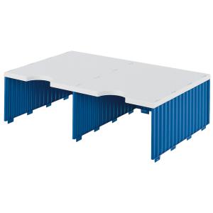 Styro Sortierstation Styrodoc Jumbo Aufbaueinheit Grau/schwarz Mit 2 Fächer 268-1221.98 (7612176108263)