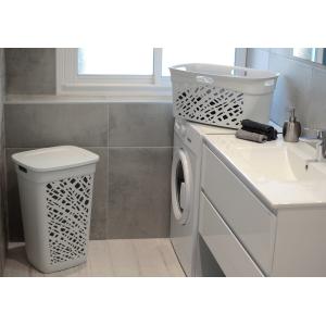 Wäschebox ALMERIA, mit Deckel, 60 Liter, PP, grau EDA 010669 G.BT (3086960258627)