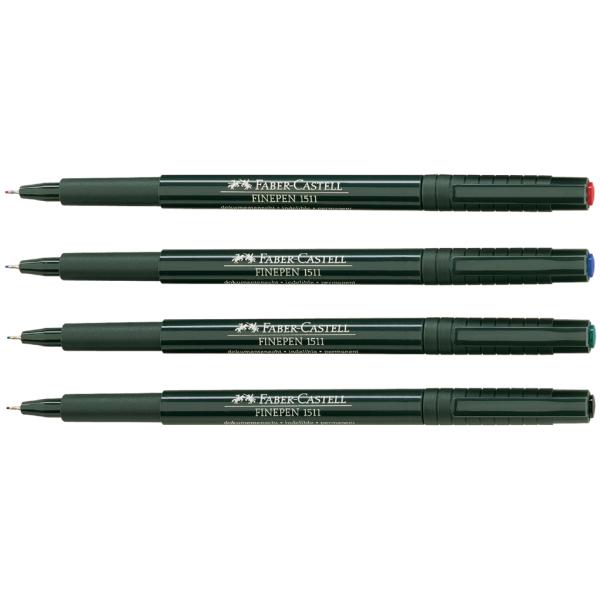 FABER-CASTELL Tintenfeinschreiber FINEPEN 1511, rot Faber-Castell 151121 (4005401511212)