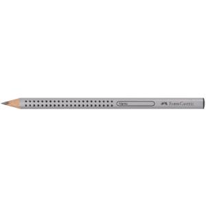 FABER-CASTELL Bleistift Jumbo GRIP, B, silber Faber-Castell 111900 (4005401119005)