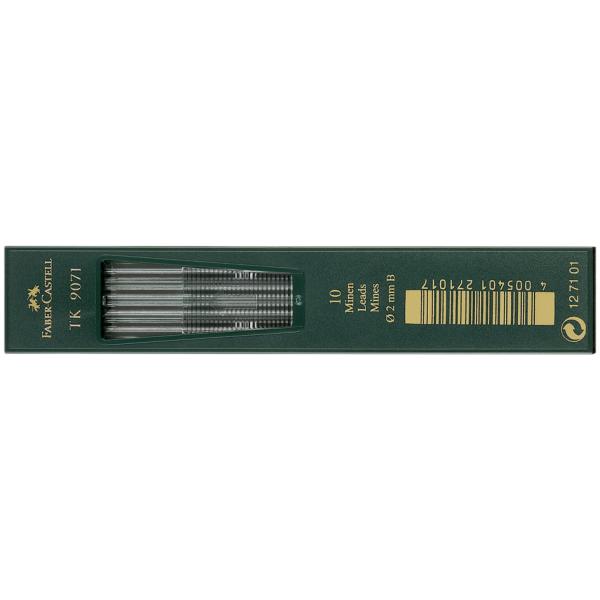 FABER-CASTELL TK-Minen 9071, tiefschwarz, Härtegrad: 4B Faber-Castell 127104 (4005401271048)