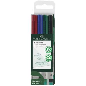 FABER-CASTELL NonPermanent-Marker MULTIMARK S, 4er Etui Faber-Castell 152404 (4005401524045)